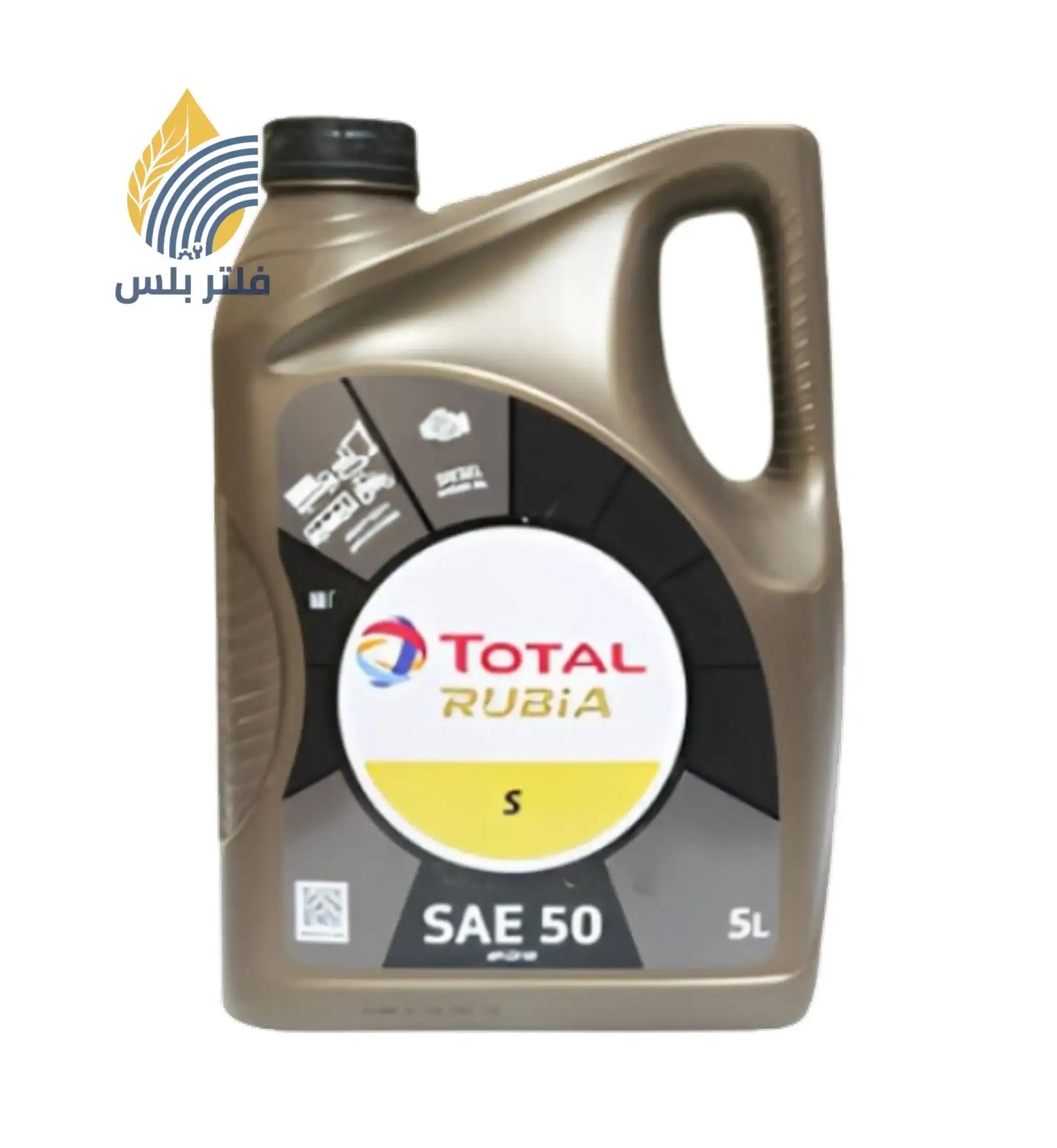 زيت محرك ديزل توتال روبيا TIR 6400 بدرجة 25W-50 — 5 لتر